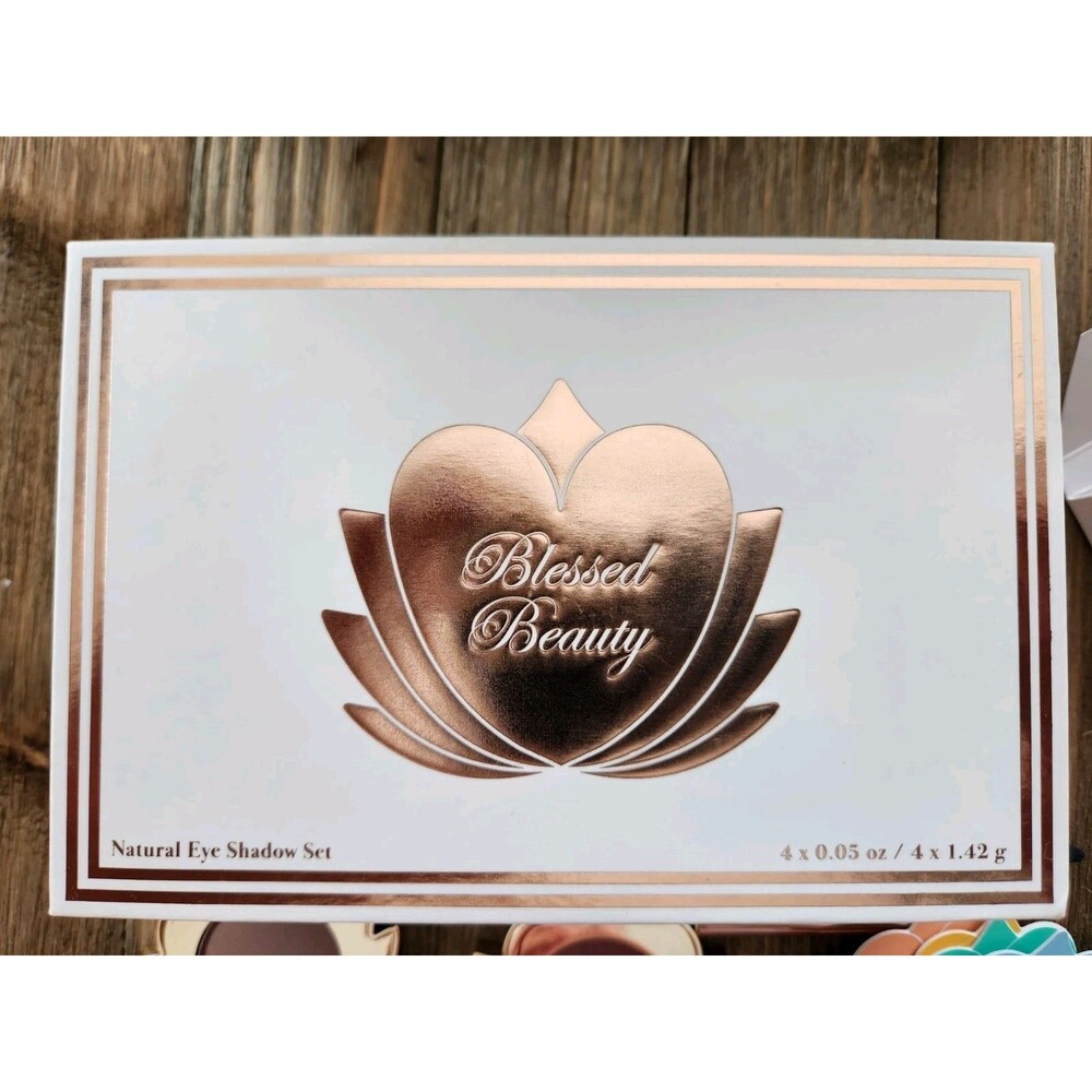 Blessed Beauty Natural Eyeshadow Set: Rose Quartz, Expresso, Plum, Taupe
